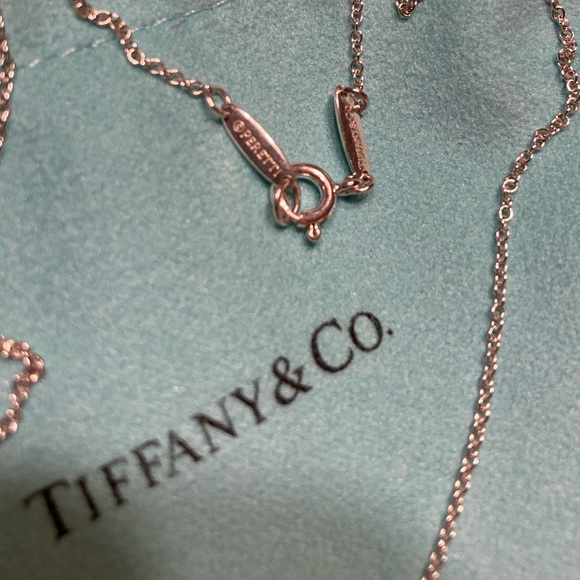 SOLD: Tiffany & Co Elsa Peretti Open Heart Diamond Necklace - Picture 9 of 11